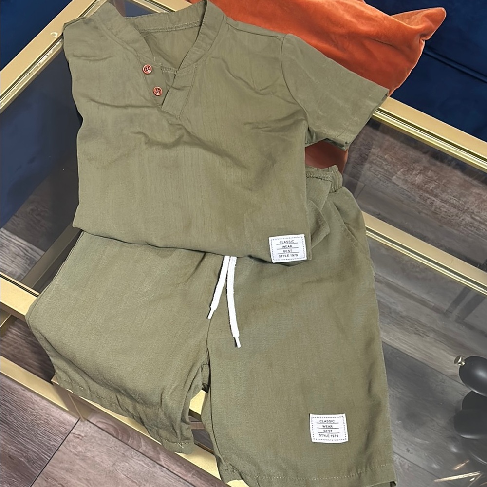 Olive Green Two-Piece Set